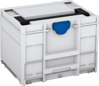 Systainer³ Combi M 287, Light Grey with Black lid handle and Signal Blue catches