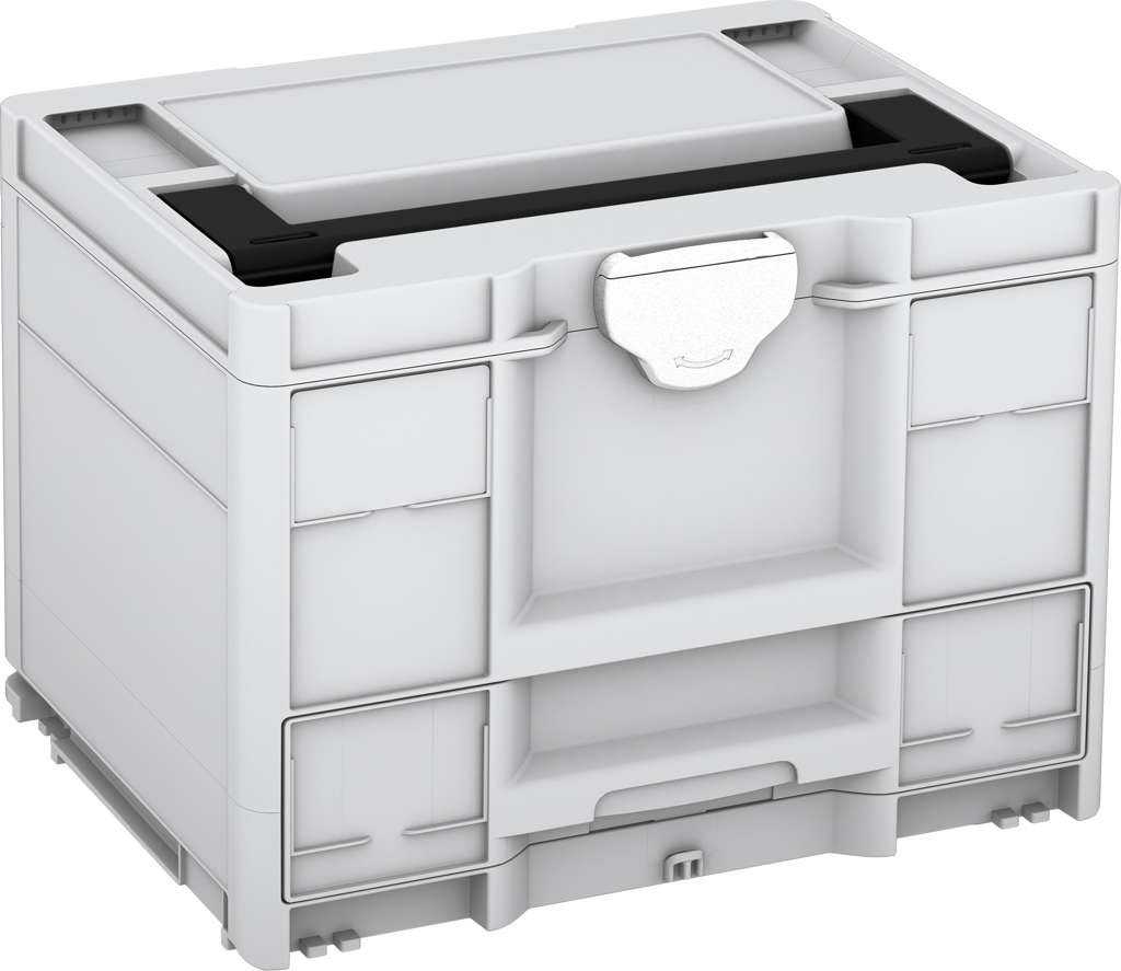 Systainer³ Combi M 287, Light Grey with Black lid handle and White catches