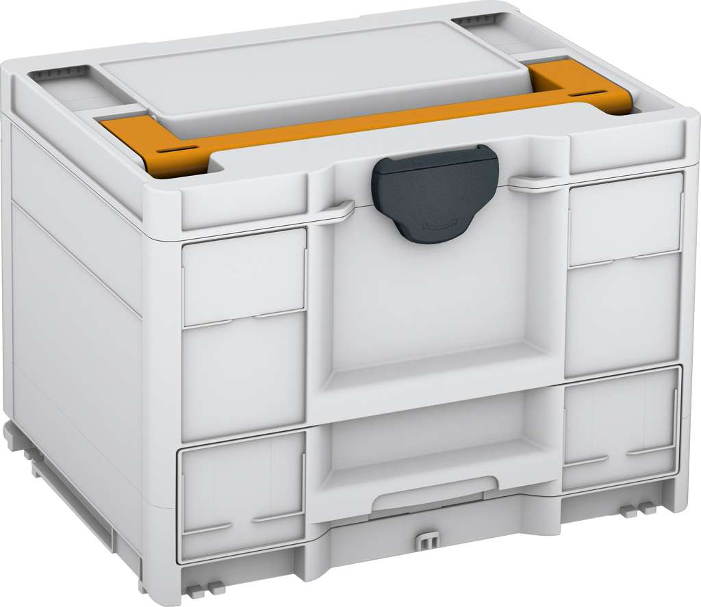 Systainer³ Combi M 287, Light Grey with Daffodil Yellow lid handle and Anthracite catches