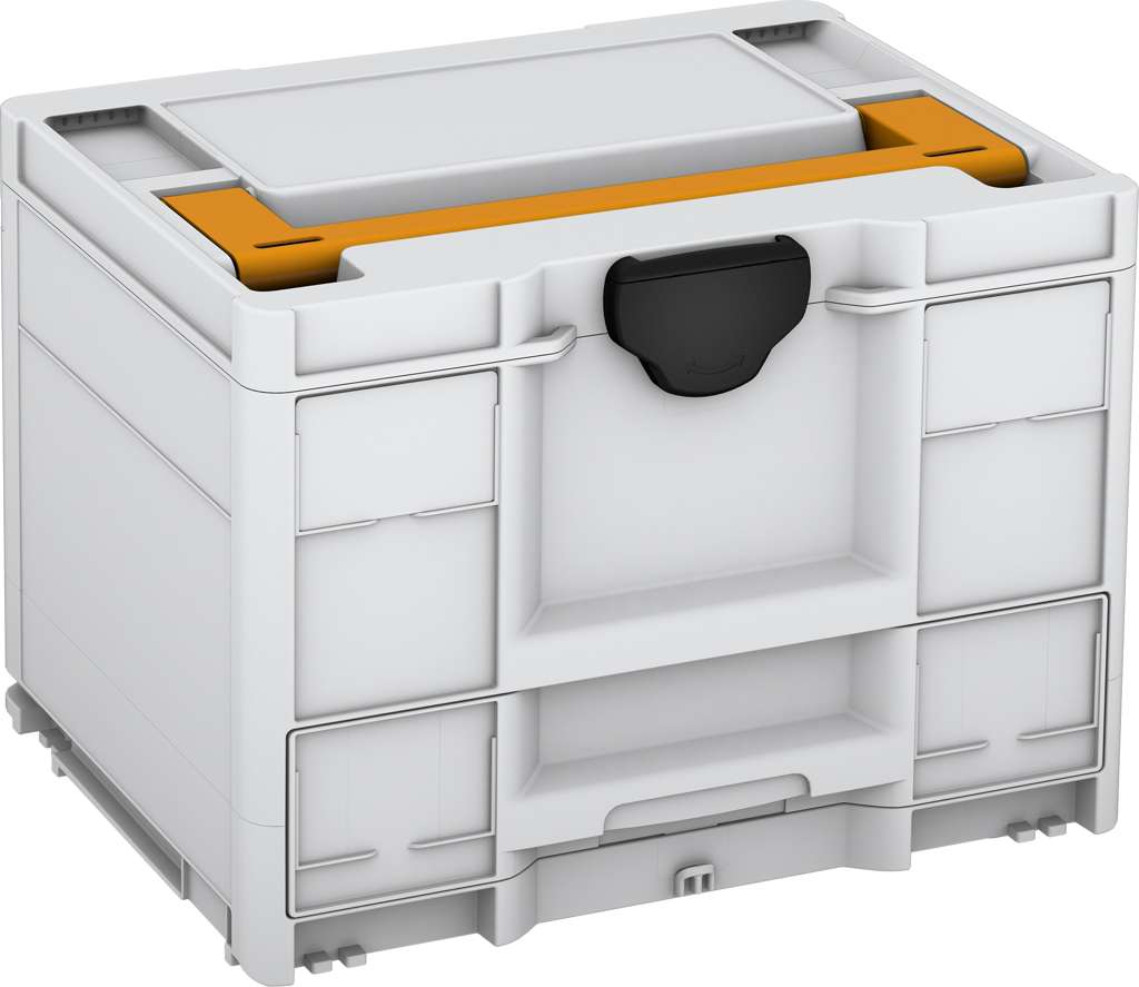 Systainer³ Combi M 287, Light Grey with Daffodil Yellow lid handle and Black catches