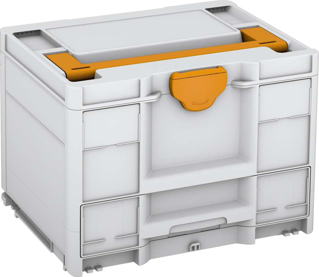 Systainer³ Combi M 287, Light Grey with Daffodil Yellow lid handle and Daffodil Yellow catches
