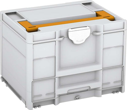 Systainer³ Combi M 287, Light Grey with Daffodil Yellow lid handle and White catches