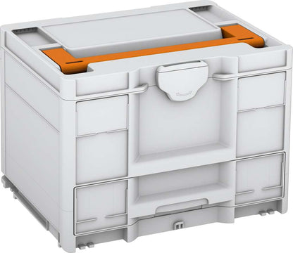 Systainer³ Combi M 287, Light Grey with Deep Orange lid handle