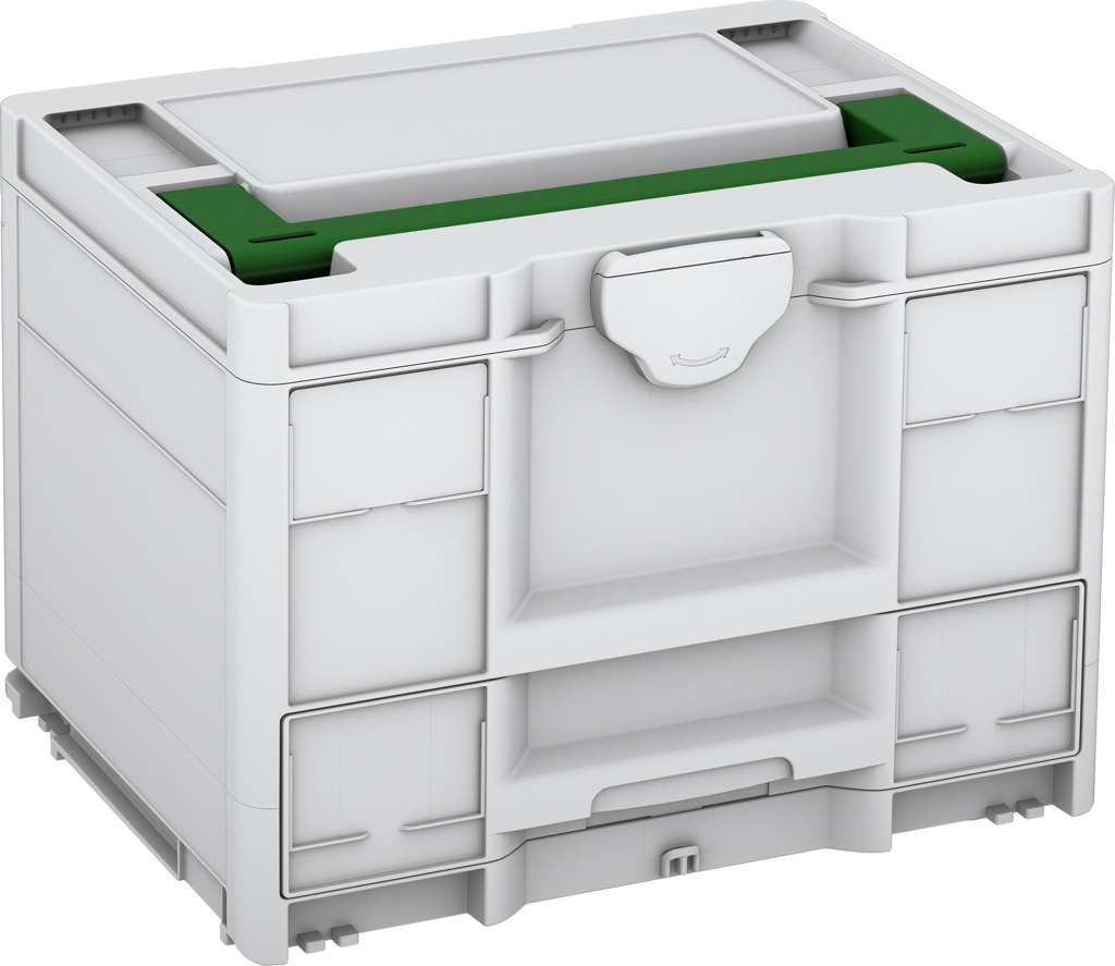 Systainer³ Combi M 287, Light Grey with Emerald Green lid handle