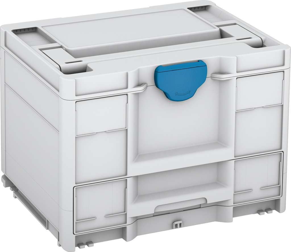Systainer³ Combi M 287, Light Grey with Sky Blue catches