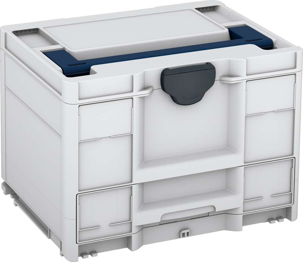 Systainer³ Combi M 287, Light Grey with Sapphire Blue lid handle and Anthracite catches