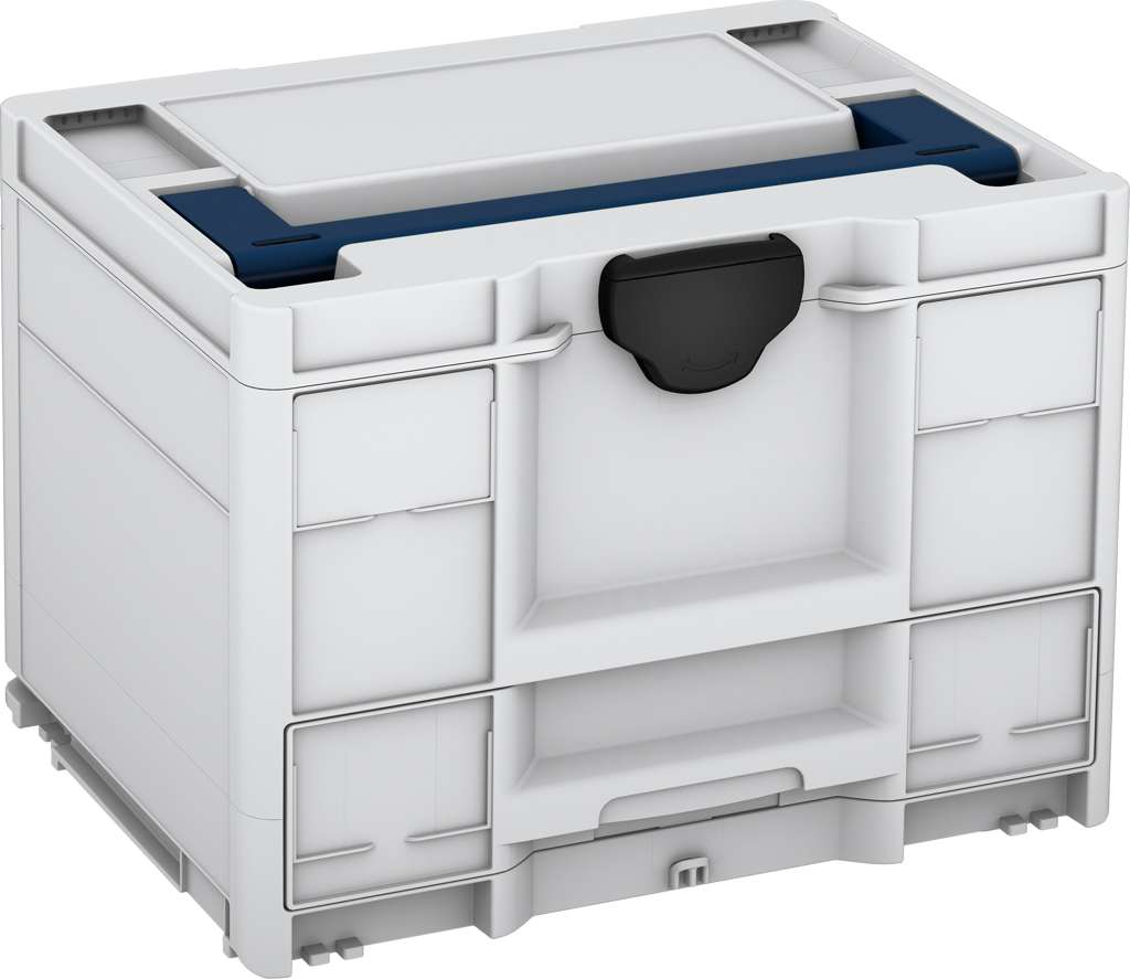 Systainer³ Combi M 287, Light Grey with Sapphire Blue lid handle and Black catches