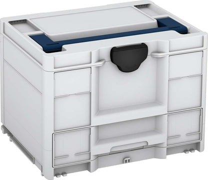 Systainer³ Combi M 287, Light Grey with Sapphire Blue lid handle and Black catches