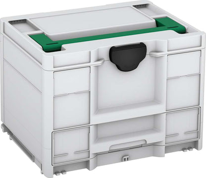 Systainer³ Combi M 287, Light Grey with Signal Green lid handle and Black catches