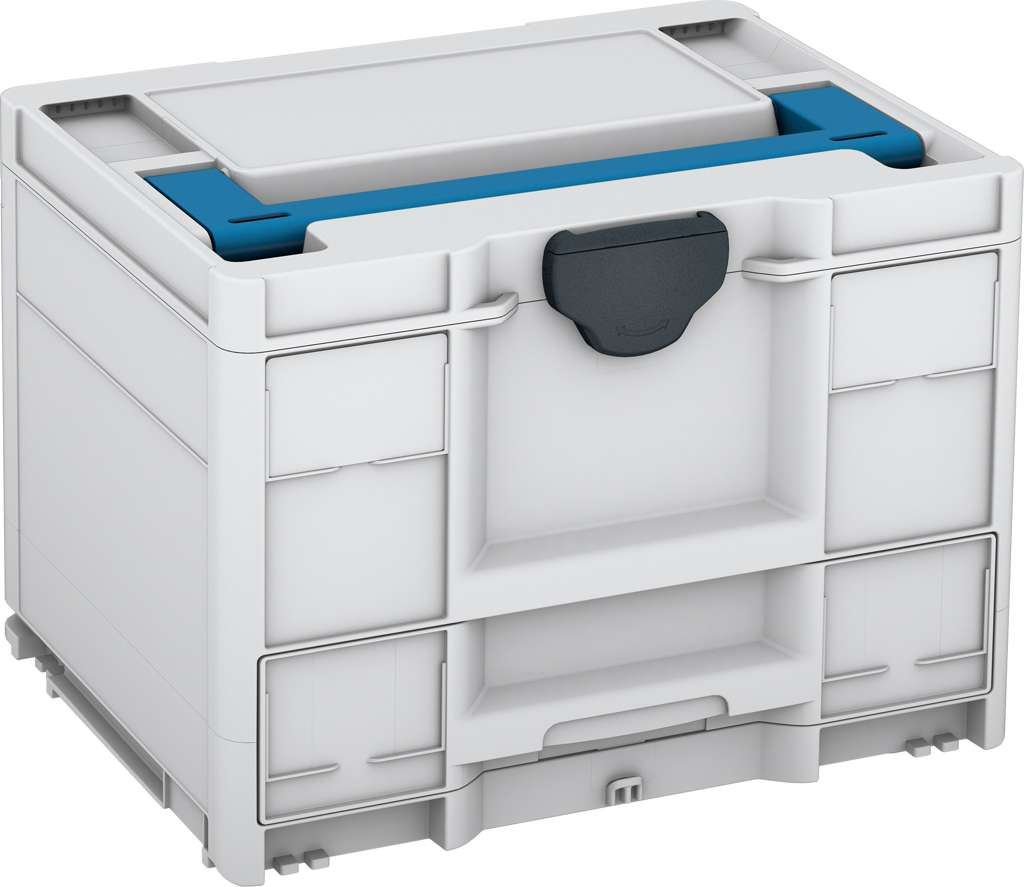 Systainer³ Combi M 287, Light Grey with Sky Blue lid handle and Anthracite catches
