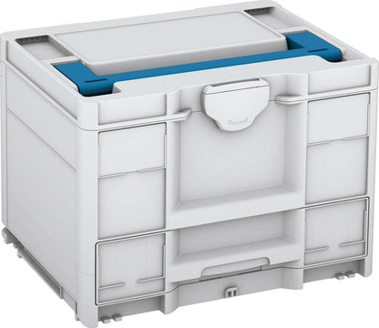Systainer³ Combi M 287, Light Grey with Sky Blue lid handle