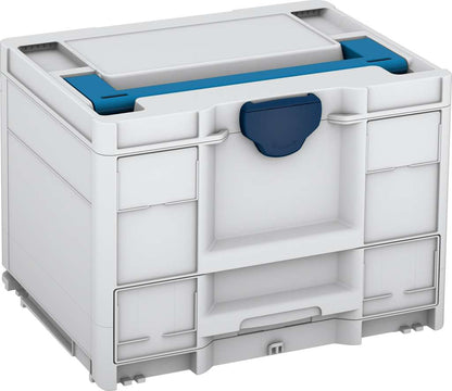 Systainer³ Combi M 287, Light Grey with Sky Blue lid handle and Sapphire Blue catches