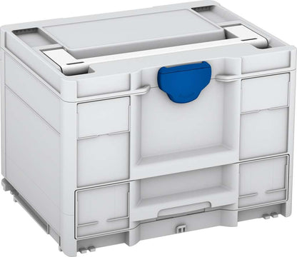 Systainer³ Combi M 287, Light Grey with White lid handle and Signal Blue catches