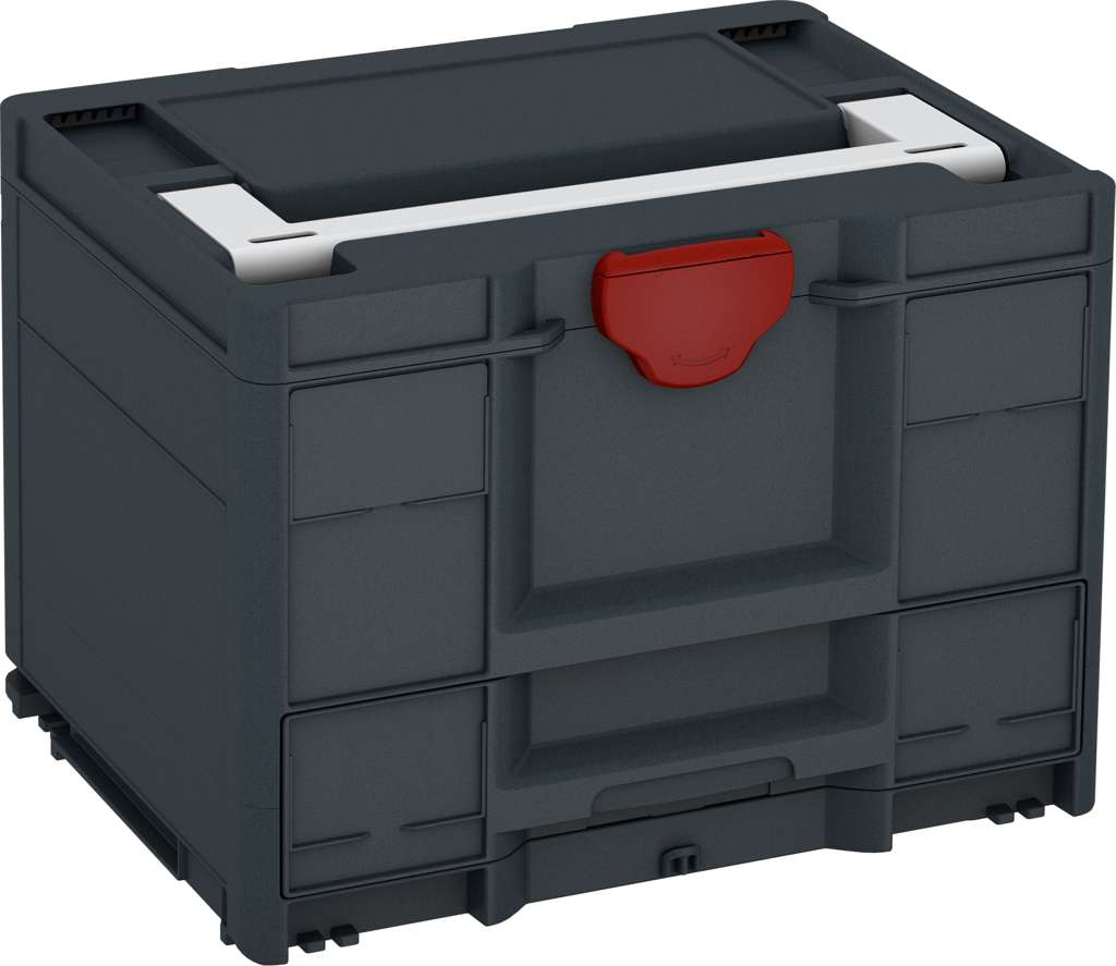 Systainer³ Combi M 287, Anthracite with Light Grey lid handle and Carmine Red catches