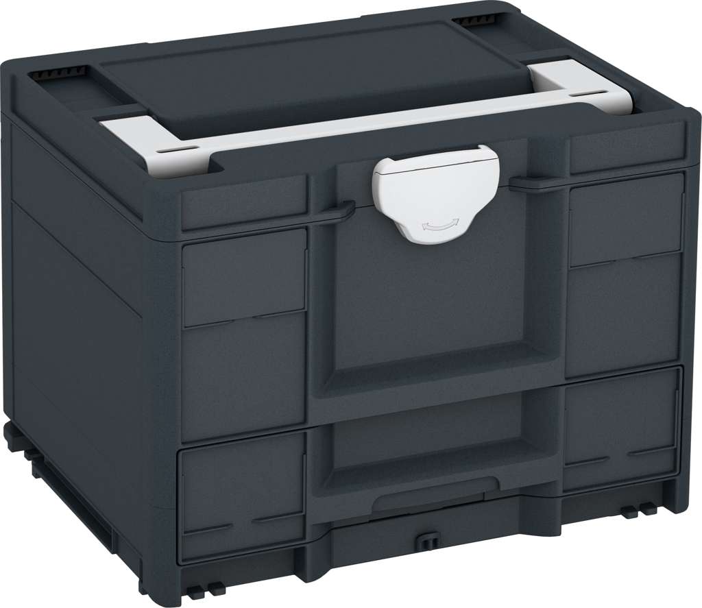 Systainer³ Combi M 287, Anthracite with Light Grey lid handle and Light Grey catches