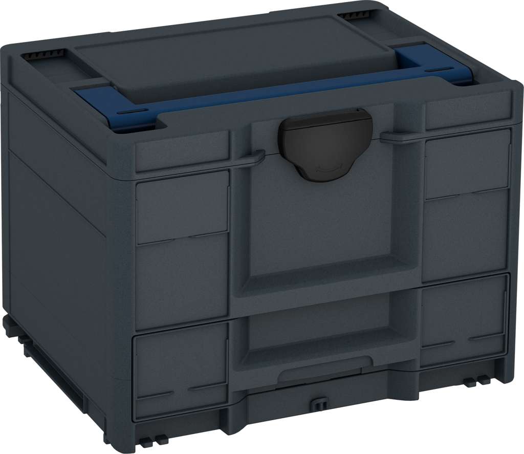 Systainer³ Combi M 287, Anthracite with Sapphire Blue lid handle and Black catches