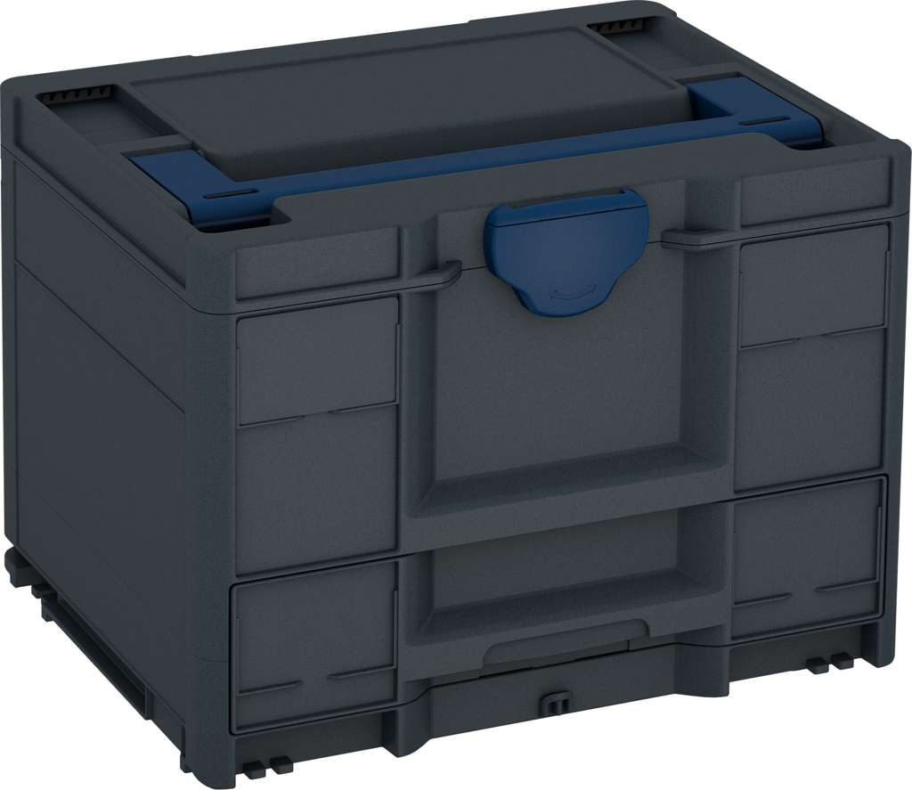 Systainer³ Combi M 287, Anthracite with Sapphire Blue lid handle and Sapphire Blue catches