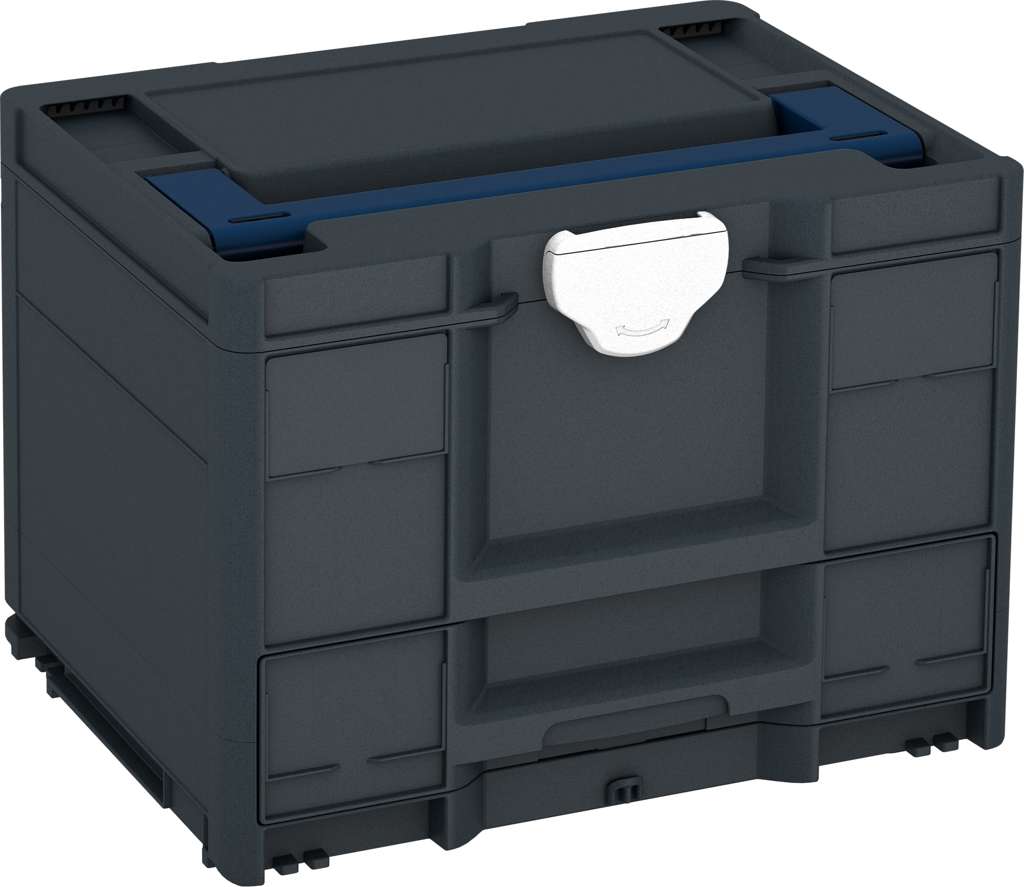 Systainer³ Combi M 287, Anthracite with Sapphire Blue lid handle and White catches