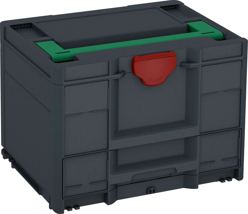 Systainer³ Combi M 287, Anthracite with Signal Green lid handle and Carmine Red catches