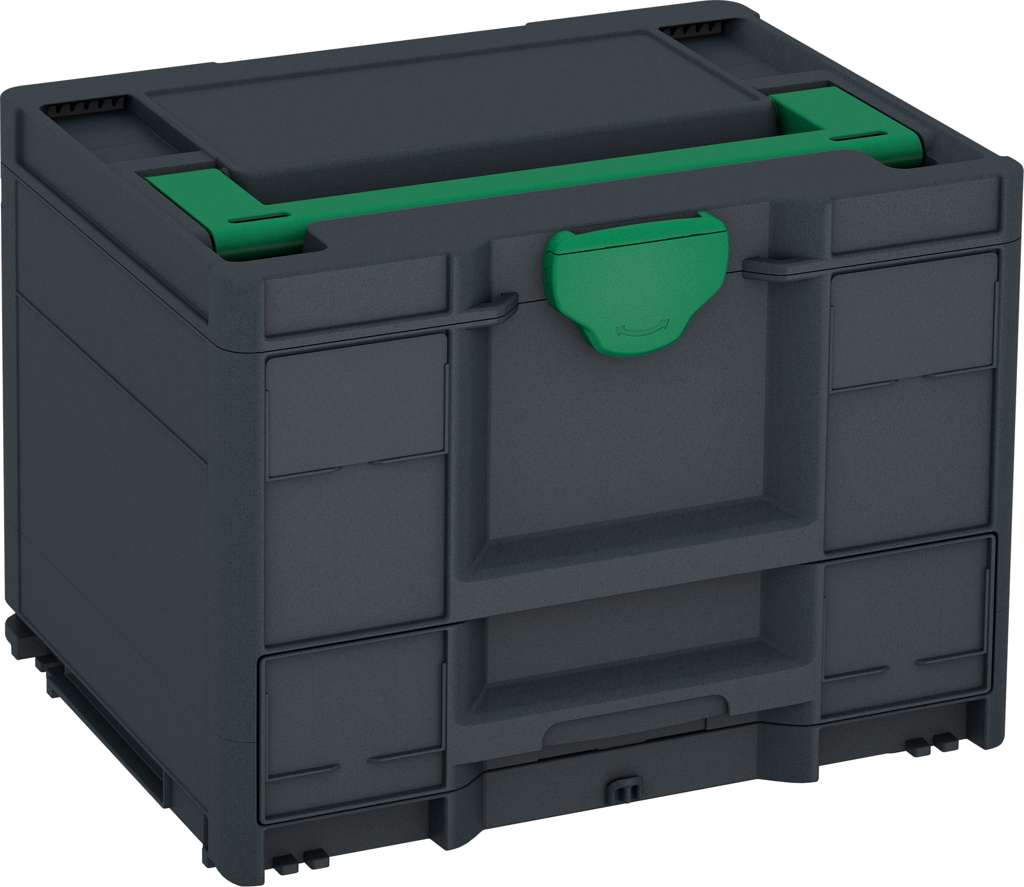 Systainer³ Combi M 287, Anthracite with Signal Green lid handle and Signal Green catches