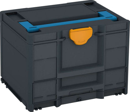 Systainer³ Combi M 287, Anthracite with Sky Blue lid handle and Daffodil Yellow catches