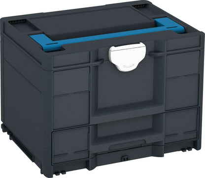 Systainer³ Combi M 287, Anthracite with Sky Blue lid handle and White catches