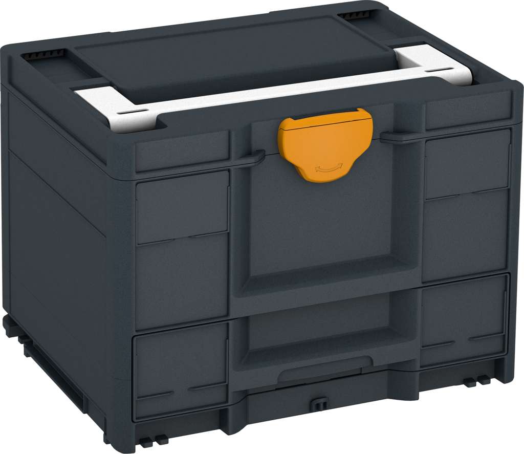 Systainer³ Combi M 287, Anthracite with White lid handle and Daffodil Yellow catches