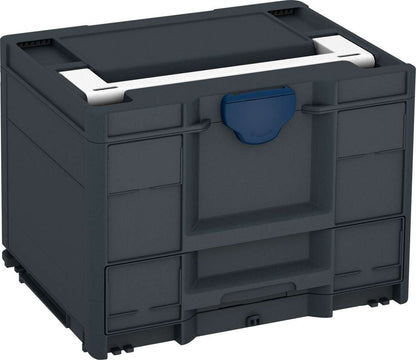 Systainer³ Combi M 287, Anthracite with White lid handle and Sapphire Blue catches