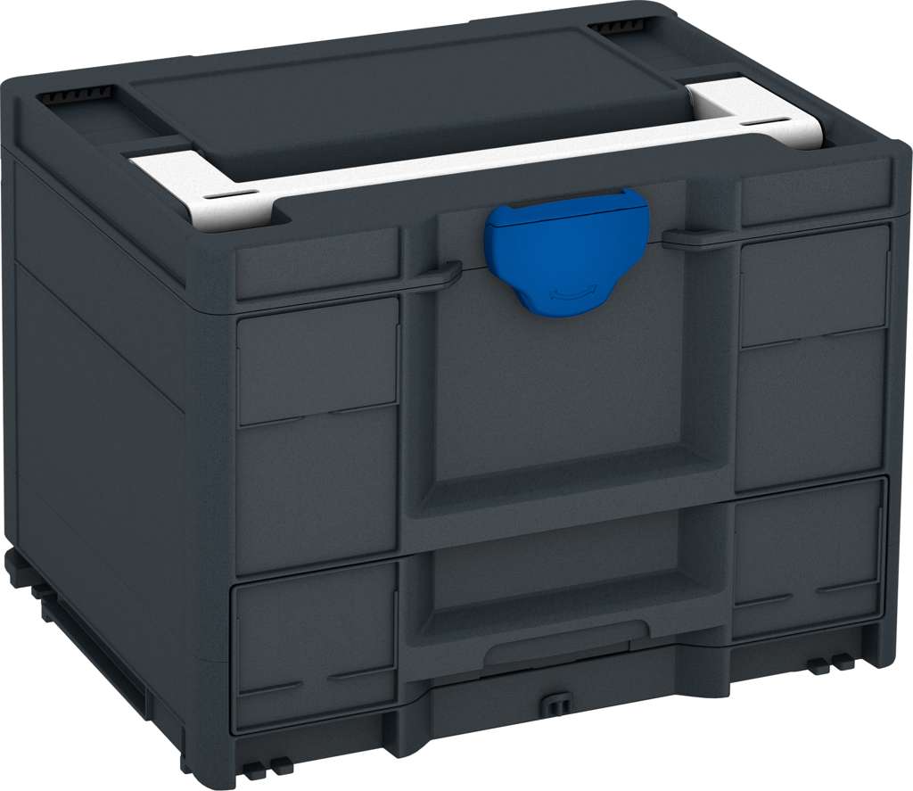 Systainer³ Combi M 287, Anthracite with White lid handle and Signal Blue catches
