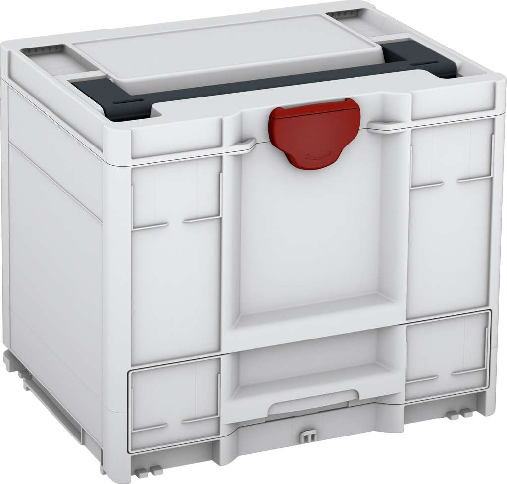 Systainer³ Combi M 337, Light Grey with Anthracite lid handle and Carmine Red catches