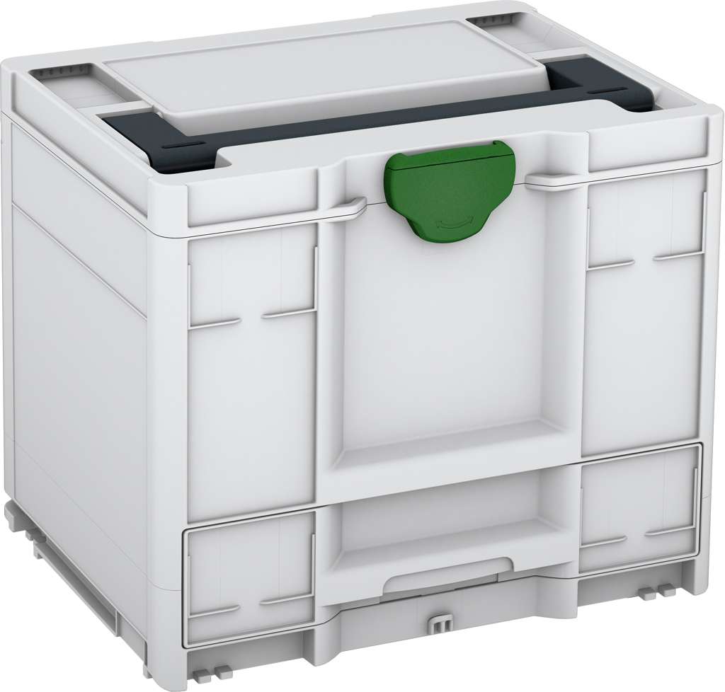 Systainer³ Combi M 337, Light Grey with Anthracite lid handle and Emerald Green catches