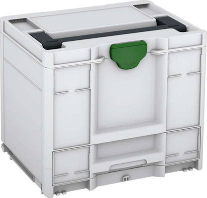 Systainer³ Combi M 337, Light Grey with Anthracite lid handle and Emerald Green catches