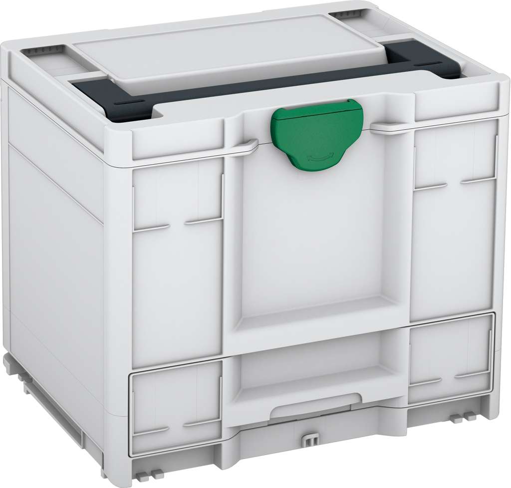 Systainer³ Combi M 337, Light Grey with Anthracite lid handle and Signal Green catches