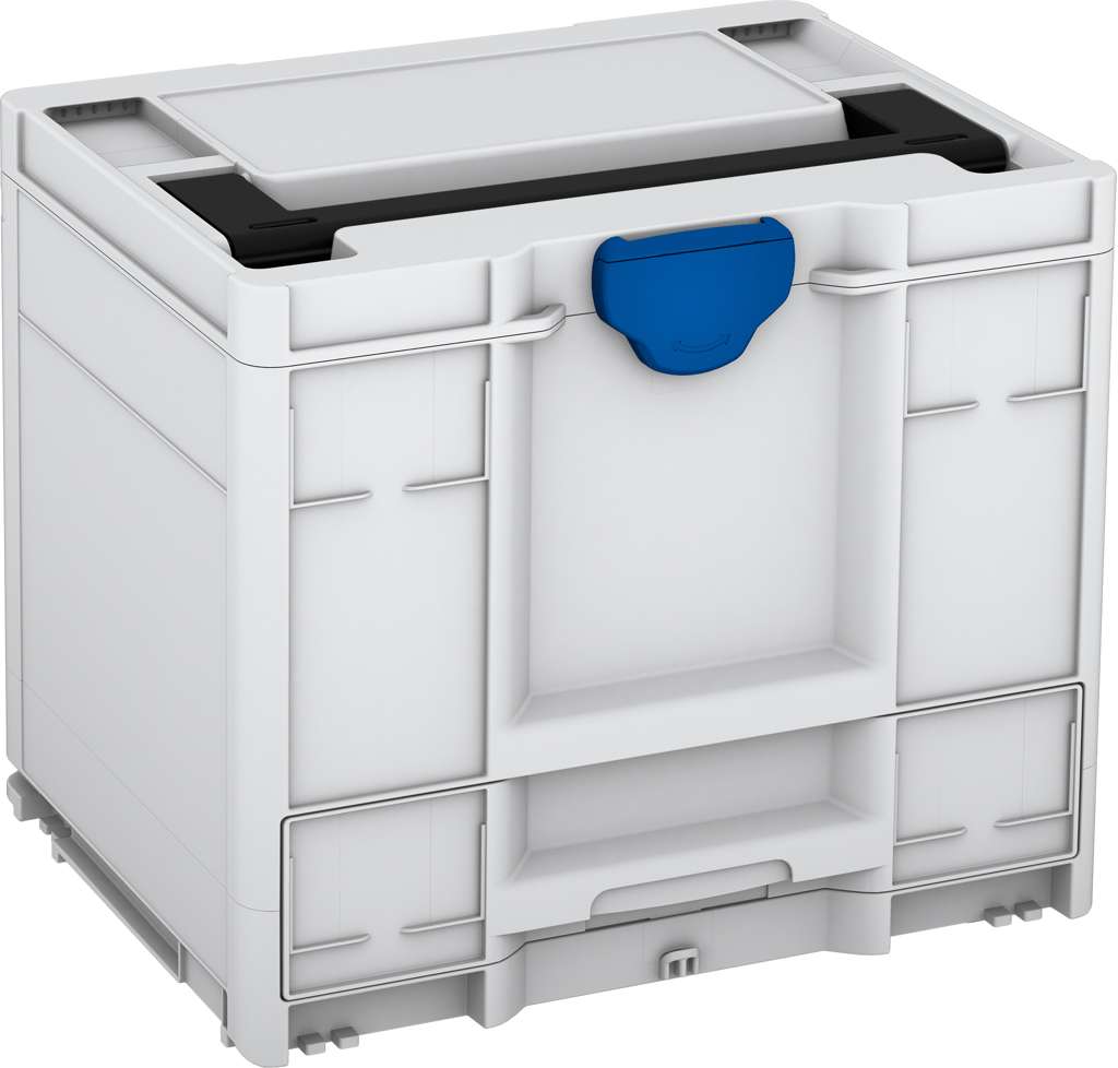 Systainer³ Combi M 337, Light Grey with Black lid handle and Signal Blue catches
