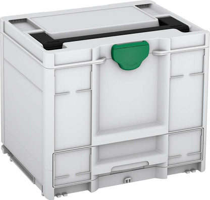 Systainer³ Combi M 337, Light Grey with Black lid handle and Signal Green catches