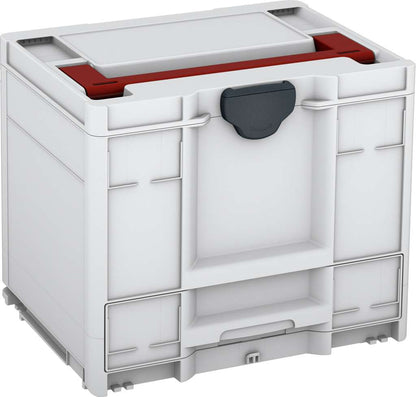 Systainer³ Combi M 337, Light Grey with Carmine Red lid handle and Anthracite catches