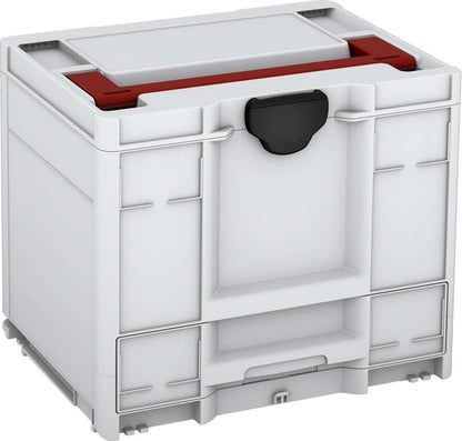 Systainer³ Combi M 337, Light Grey with Carmine Red lid handle and Black catches