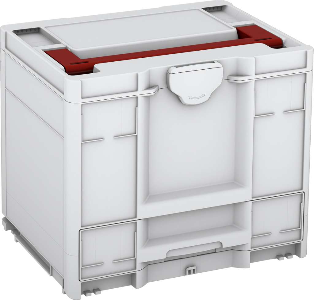 Systainer³ Combi M 337, Light Grey with Carmine Red lid handle
