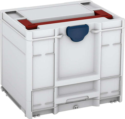 Systainer³ Combi M 337, Light Grey with Carmine Red lid handle and Sapphire Blue catches