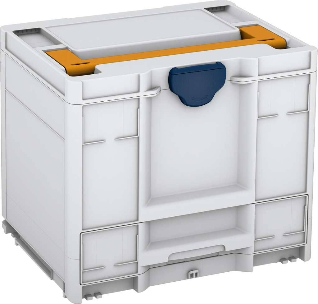 Systainer³ Combi M 337, Light Grey with Daffodil Yellow lid handle and Sapphire Blue catches