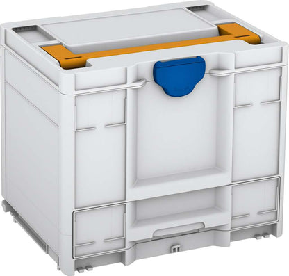 Systainer³ Combi M 337, Light Grey with Daffodil Yellow lid handle and Signal Blue catches