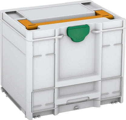 Systainer³ Combi M 337, Light Grey with Daffodil Yellow lid handle and Signal Green catches