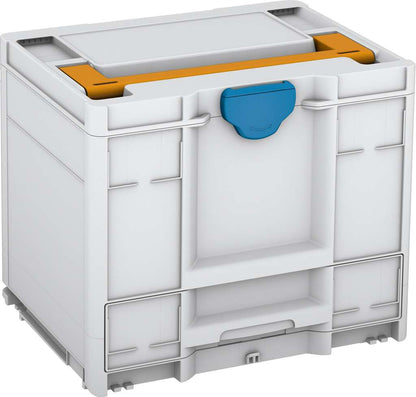 Systainer³ Combi M 337, Light Grey with Daffodil Yellow lid handle and Sky Blue catches