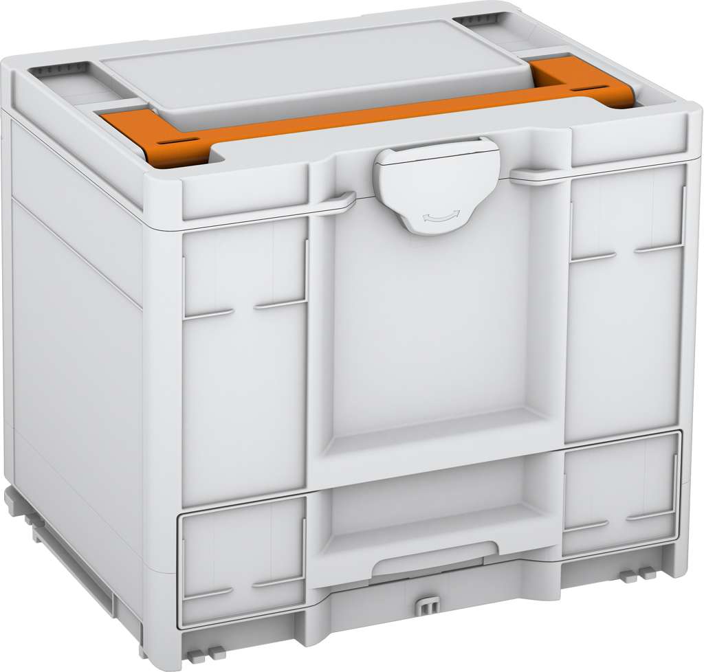 Systainer³ Combi M 337, Light Grey with Deep Orange lid handle