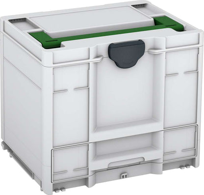 Systainer³ Combi M 337, Light Grey with Emerald Green lid handle and Anthracite catches