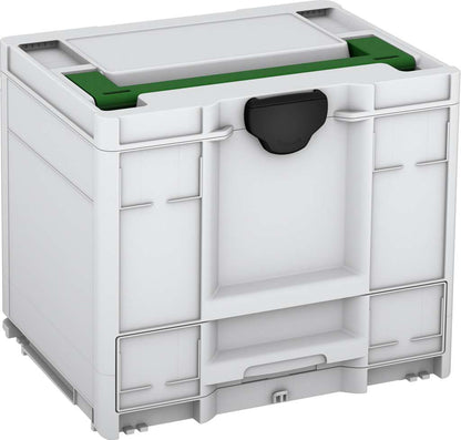 Systainer³ Combi M 337, Light Grey with Emerald Green lid handle and Black catches