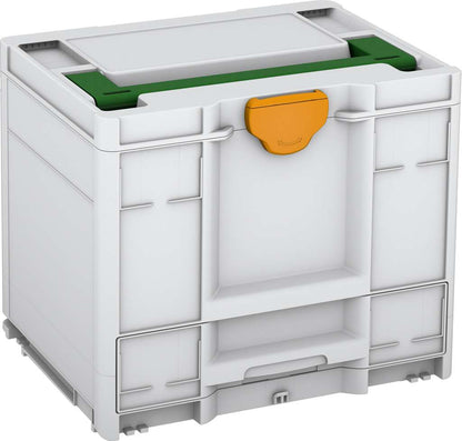 Systainer³ Combi M 337, Light Grey with Emerald Green lid handle and Daffodil Yellow catches