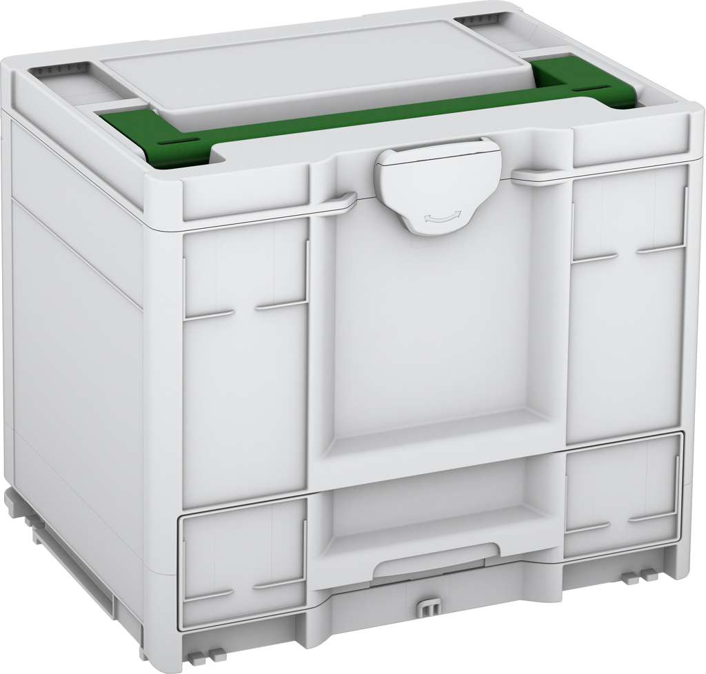 Systainer³ Combi M 337, Light Grey with Emerald Green lid handle