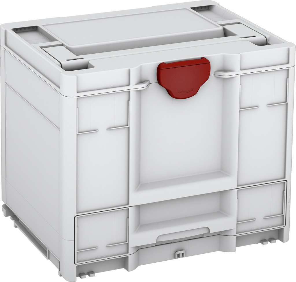 Systainer³ Combi M 337, Light Grey with Carmine Red catches