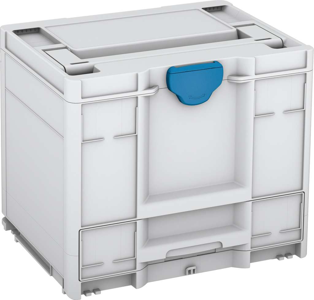 Systainer³ Combi M 337, Light Grey with Sky Blue catches